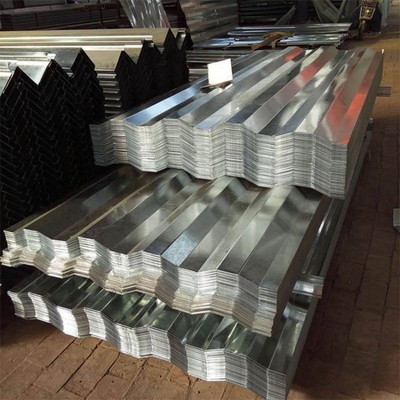 0.12-0.85mm Hoja corrugada 30-150g Panel de techo galvanizado por inmersión en caliente con grado SPCC