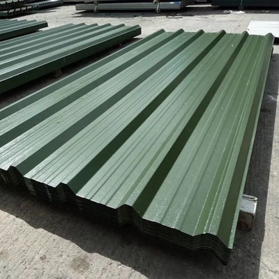 Pre-revestimiento de zinc de aluminio Gi Ibr hierro acero corrugado de la cubierta de la hoja de anchura 700-1000