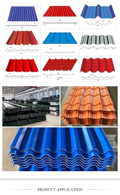 Técnica de galvanizado Dx51d Hoja de techo de acero corrugado prepintada PPGI/PPGL laminada en frío