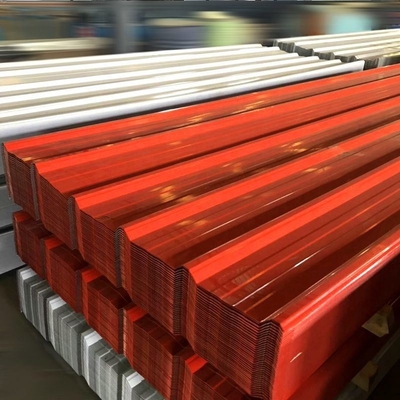 Capa de techo de acero galvanizado corrugado pre-pintado