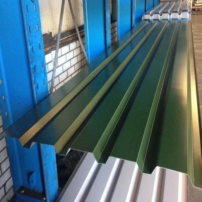 Tejas de techo de metal recubiertas de color/PPGI Hoja de techo de zinc corrugado con longitud personalizada