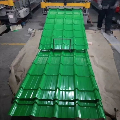 Tejas de techo de metal recubiertas de color/PPGI Hoja de techo de zinc corrugado con longitud personalizada