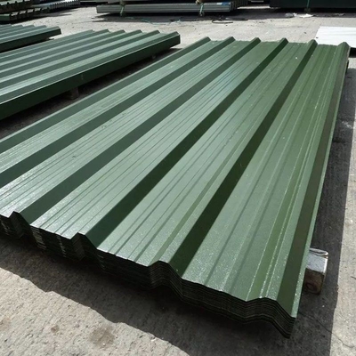 Tejas de techo de metal recubiertas de color/PPGI Hoja de techo de zinc corrugado con longitud personalizada