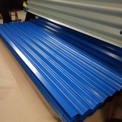 Colour Material de construcción de metal corrugado Plata de techo de acero galvanizado