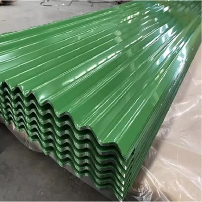 Hojas de techo onduladas prepintadas de 0,47 mm revestidas con zinc de bandas de acero galvanizadas
