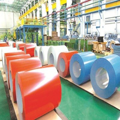 Q195 Q235B bobina de acero galvanizado prepintada con superficie recubierta de color y borde de hendidura