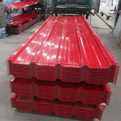 Techo ondulado revestido de color Plata galvanizada Techo metálico / Plata de acero ondulado de Gi