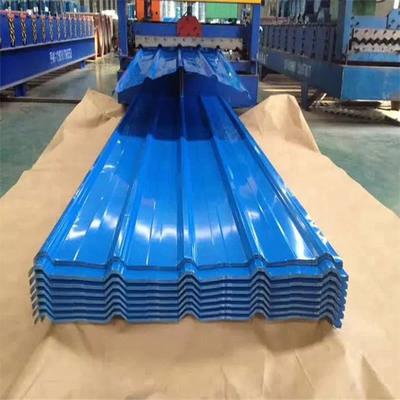 Superficie galvanizada de color recubierta de cubierta corrugada de chapa de metal 0.1mm-1.2mm de espesor