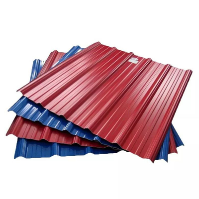Hoja de techo galvanizado de hierro corrugado de color Hoja de techo galvanizado de zinc PPGI Techo metálico