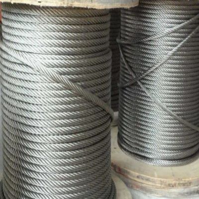 Cables de alambre galvanizado de hebras redondas 1*7 7*7 1*19 7*19 6*12 6*19 6*37 FC Iwrc Cables de ascensor