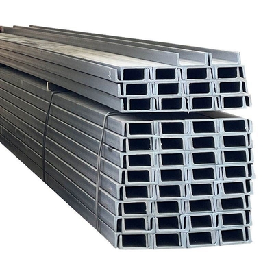 Acero galvanizado por laminado en caliente Q235B de canal U con ancho personalizado 40-550 mm