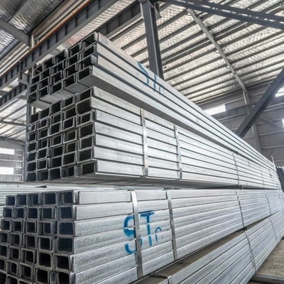 Estándar BS 5-12m longitud ASTM A36 acero galvanizado C canal para edificios industriales