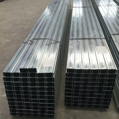 S235jr Canal de acero de grado con acabado plano o galvanizado y altura personalizable