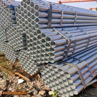 6 metros de longitud BS1387 tubo de acero con recubrimiento de zinc galvanizado tubular redondo de hierro sección hueca de acero al carbono tubo Gp