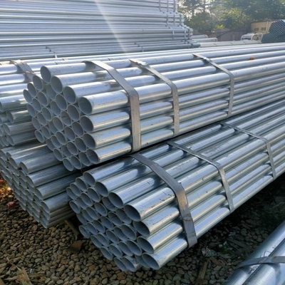 6 metros de longitud BS1387 tubo de acero con recubrimiento de zinc galvanizado tubular redondo de hierro sección hueca de acero al carbono tubo Gp
