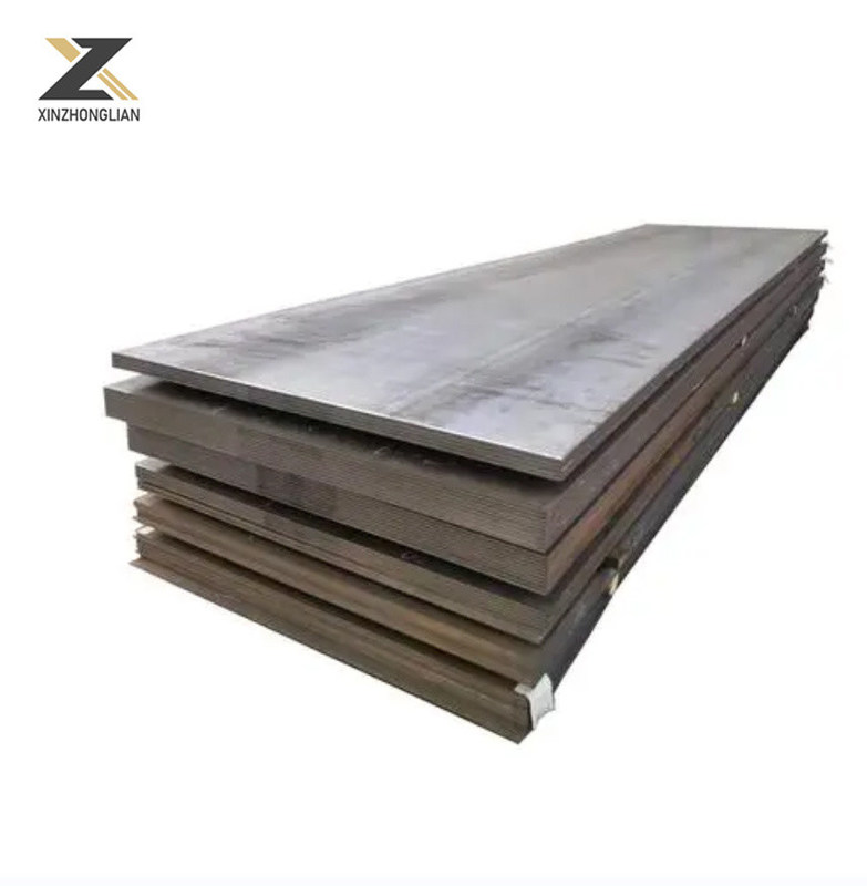 Plancha de acero al carbono de construcción naval A36/Q235/S235jr/Ss400 Superficie negra Plancha de hierro de chapa laminada en caliente