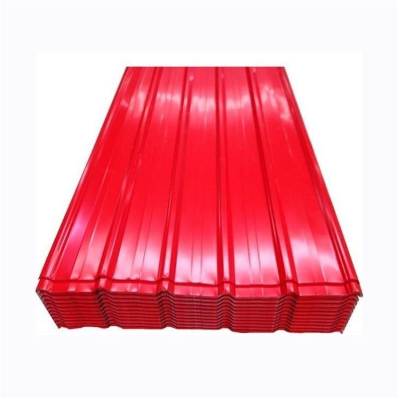 Superficie de galvanizado prepintado 0,47 mm de zinc revestido de acero de banda corrugada tejas de techo