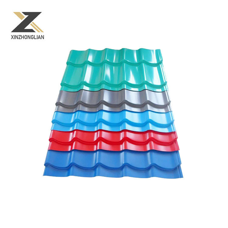 Hoja de techo galvanizado de hierro corrugado de color Hoja de techo galvanizado de zinc PPGI Techo metálico