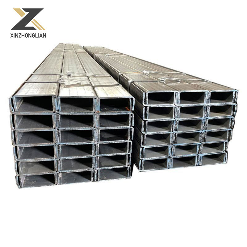 Material de construcción S235jr Ss400 St37 St52 Canal de acero con superficie plana o galvanizada