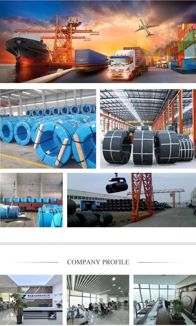 Steel Strand Wire JIS G3536: 1× 7-12.7mm/15.2mm; Une 36094: 1× 7-9.3mm/13.0mm/15.2mm