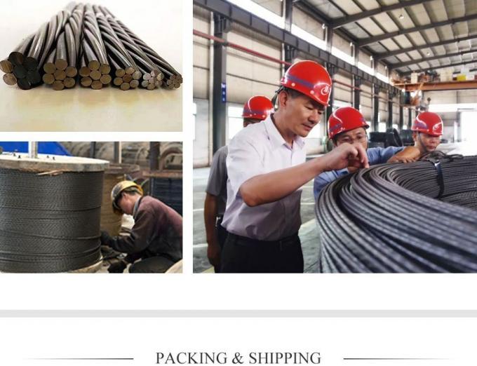 Steel Strand Wire JIS G3536: 1× 7-12.7mm/15.2mm; Une 36094: 1× 7-9.3mm/13.0mm/15.2mm